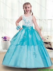 Adorable  Appliques Scoop Mini Quinceanera Dresses in Multi Color