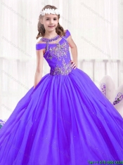 Beautiful Beading Ball Gown Mini Quinceanera Dresses for 2016