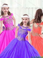 Beautiful Beading Ball Gown Mini Quinceanera Dresses for 2016