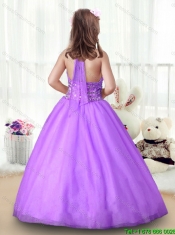 Fashionable Halter Top Little Girl Pageant Gowns with Beading 133.26