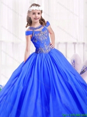 Latest Beading Off the Shoulder Little Girl Pageant Dresses