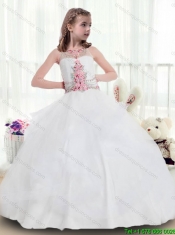 New Arrivals Bateau Beading  Little Girl Dress in White