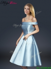 2016 A Line Knee Length Prom Dresses with Ruching