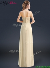2016 Latest Sweetheart Beading Prom Dresses in Champagne