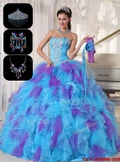 2016 Discount Multi Color Sweet 16 Gowns with Beading and Appliques