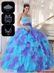 2016 Discount Multi Color Sweet 16 Gowns with Beading and Appliques