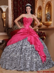 2016 New Styles Ball Gown Sweetheart Quinceanera Dresses in Hot Pink