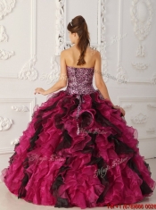 2016 Perfect Sweetheart Ruffles Quinceanera Dresses in Multi Color