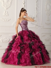 Beautiful 2016 Multi Color Quinceanera Gowns with Ruffles