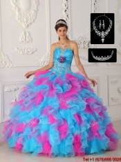 Beautiful Multi Color Ball Gown Quinceanera Dresses with Appliques
