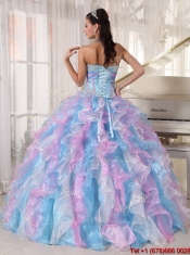 Beautiful Multi Color Quinceanera Gowns with Ruffles and Appliques