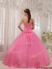 Beautiful Pink Sweetheart Quinceanera Dresses with Beading