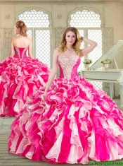 Beautiful Sweetheart Quinceanera Dresses with Beading and Ruffles