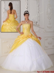 Best Ball Gown Appliques and Hand Made Flower Quinceanera Dresses
