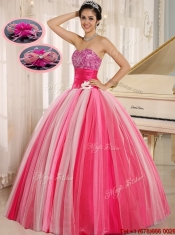 Best Multi Color Strapless Lace Up Quincanera Dresses