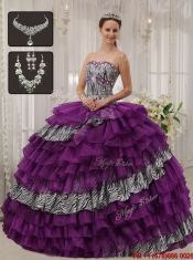 Best Purple Sweetheart Quinceanera Dresses with Beading