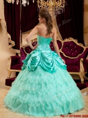 Classical Pick Ups and Ruffles Quinceanera Gowns