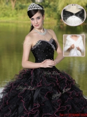 Classical Ruffles Layered and Beading Sweet 16 Dresses in Black Classical Ruffles Layered and Beading Sweet 16 Dresses in Black