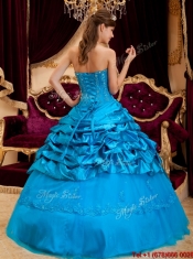 Classical Strapless Quinceanera Gowns with Appliques and Beading