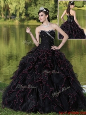 Discount Ruffles Layered and Beading Quinceanera Gowns in Black Discount Ruffles Layered and Beading Quinceanera Gowns in Black