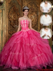 Discount Strapless Quinceanera Dresses with Appliques and Ruffles