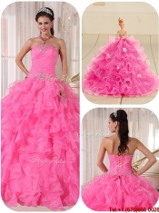 Elegant Ball Gown Strapless Quinceanera Gowns with Beading
