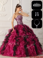 Elegant Organza Ruffles Quinceanera Gowns in Multi Color