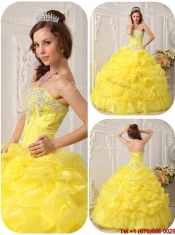 Elegant Strapless Beading and Ruffles Quinceanera Gowns