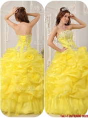 Elegant Strapless Beading and Ruffles Quinceanera Gowns