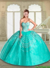 Gorgeous Floor Length Sweet 16 Dresses with Beading and Appliques