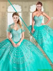 Gorgeous Floor Length Sweet 16 Dresses with Beading and Appliques