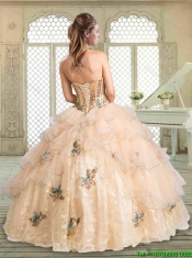 Gorgeous Sweetheart Quinceanera Gowns with Appliques and Ruffles