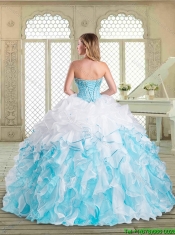 Latest Floor Length Quinceanera Dresses with Beading and Pick Ups