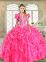 Latest Sweetheart Quinceanera Gowns with Beading and Ruffles