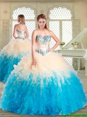 Lovely Floor Length Quinceanera Dresses with Beading and Ruffles