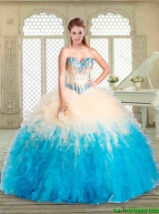 Lovely Floor Length Quinceanera Dresses with Beading and Ruffles