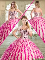 Lovely Sweetheart Quinceanera Dresses with Beading and Ruffles