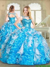 Lovely Sweetheart Quinceanera Gowns with Paillette and Ruffles