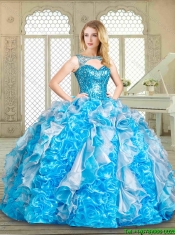 Lovely Sweetheart Quinceanera Gowns with Paillette and Ruffles