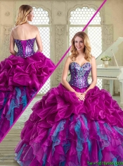 Luxurious Sweetheart Quinceanera Dresses with Beading and Ruffles