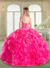 New Style Floor Length Sweet 16 Dresses with Beading and Ruffles
