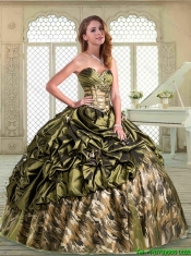 New Style Sweetheart Camo Quinceanera Dresses with Pick Ups