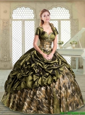 New Style Sweetheart Camo Quinceanera Dresses with Pick Ups