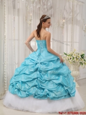 New Styles Aqua Blue Ball Gown Sweetheart Quinceanera Dresses