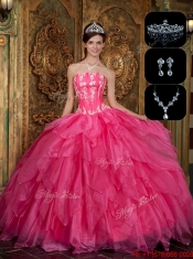 Perfect Strapless Sweet 16 Dresses with Appliques and Ruffles