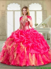 Perfect Sweetheart Quinceanera Dresses with Pick Ups and Ruffles for Winter