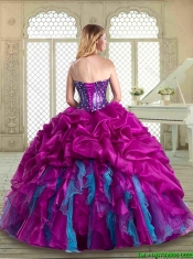 Perfect Sweetheart Quinceanera Dresses with Pick Ups and Ruffles for Winter
