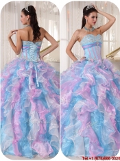 Perfect Sweetheart Quinceanera Gowns with Ruffles and Appliques