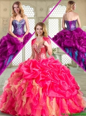 Popular Sweetheart Quinceanera Gowns with Pick Ups and Ruffles