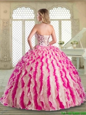 Spring Beautiful Floor Length Sweet 16 Dresses with Beading and Ruffles